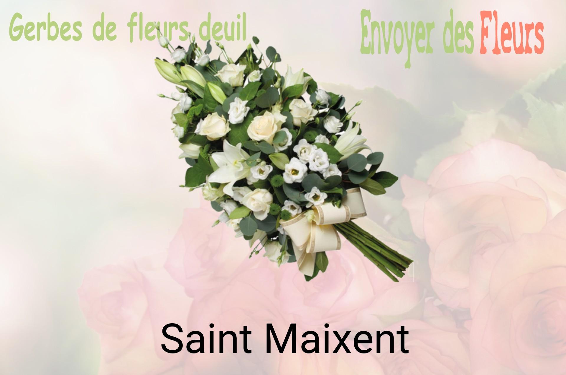 Gerbe de fleurs de deuil livrée à Saint-Maixent